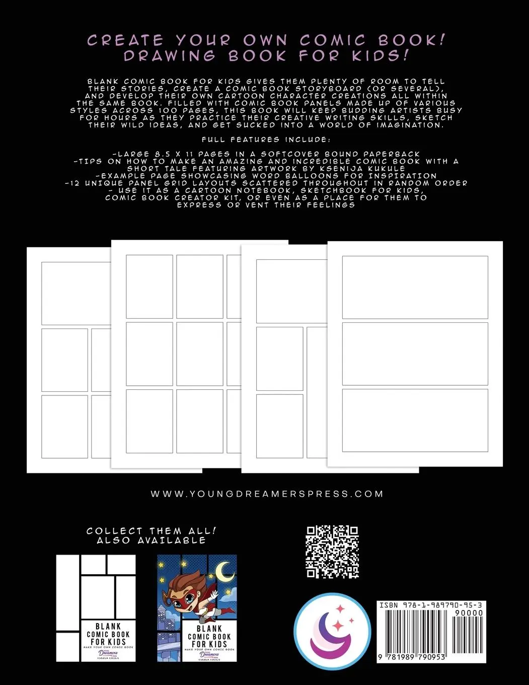 Rückseite: 9781989790953 | Blank Comic Book for Kids | Young Dreamers Press | Taschenbuch | 2020