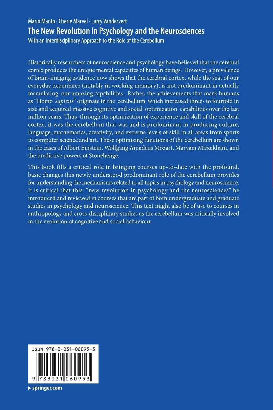 Rückseite: 9783031060953 | The New Revolution in Psychology and the Neurosciences | Manto (u. a.)