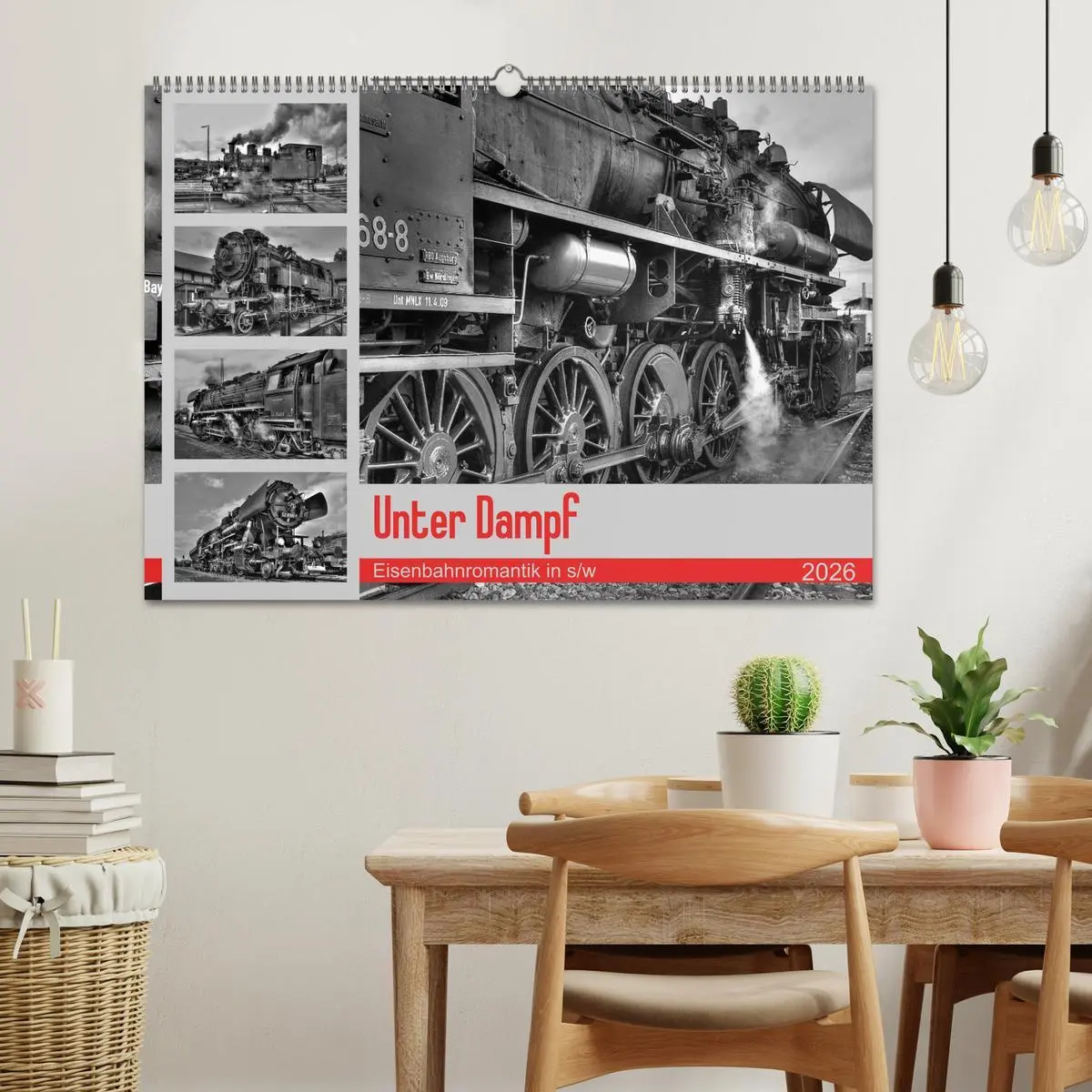 Bild: 9783457860953 | Unter Dampf - Eisenbahnromantik in schwarz-weiß (Wandkalender 2026...