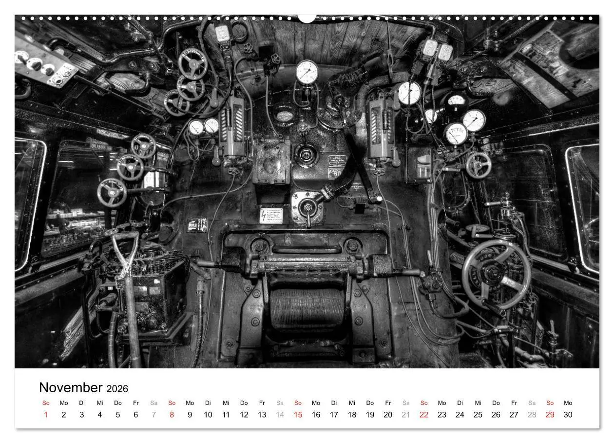 Bild: 9783457860953 | Unter Dampf - Eisenbahnromantik in schwarz-weiß (Wandkalender 2026...