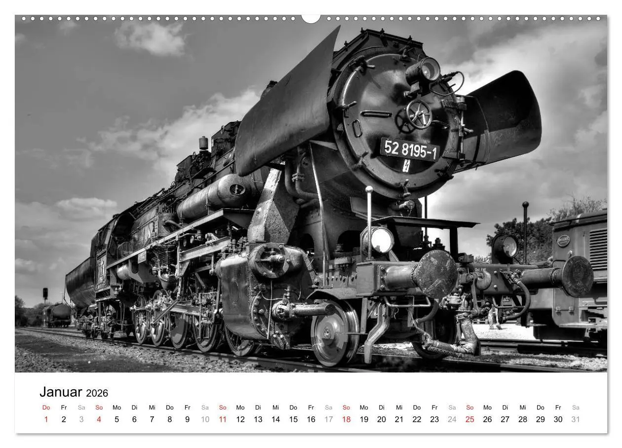 Bild: 9783457860953 | Unter Dampf - Eisenbahnromantik in schwarz-weiß (Wandkalender 2026...