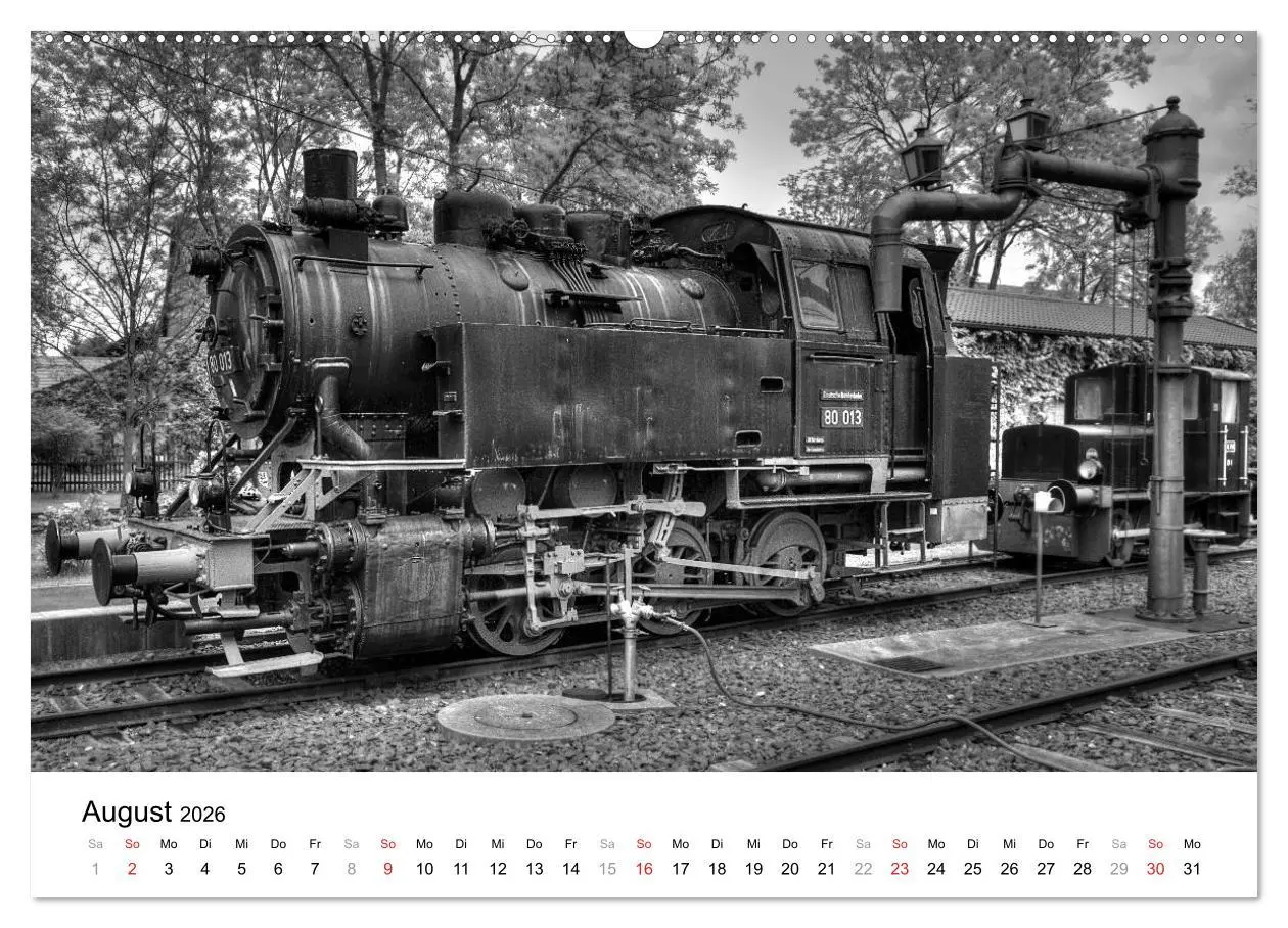 Bild: 9783457860953 | Unter Dampf - Eisenbahnromantik in schwarz-weiß (Wandkalender 2026...