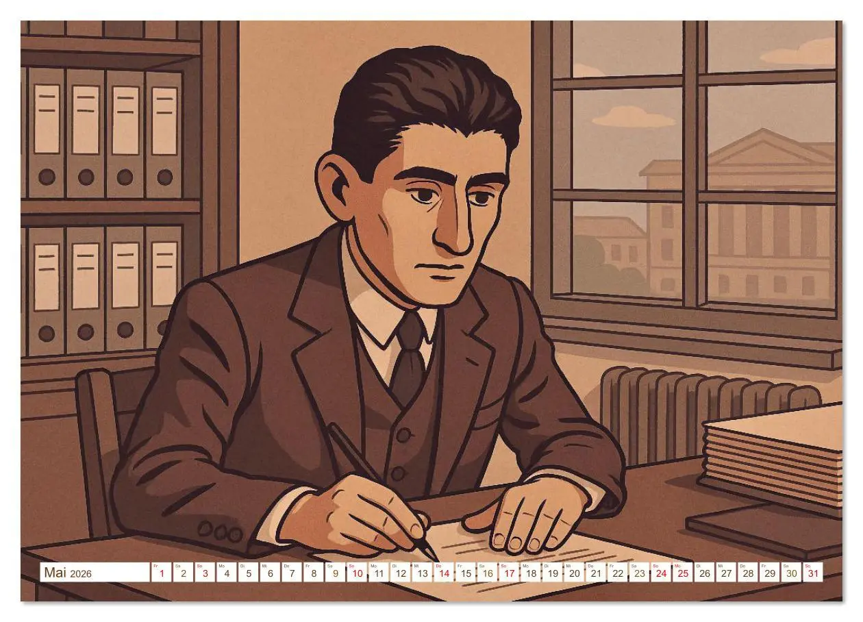 Bild: 9783516640953 | Franz Kafka (Wandkalender 2026 DIN A3 quer), CALVENDO Monatskalender