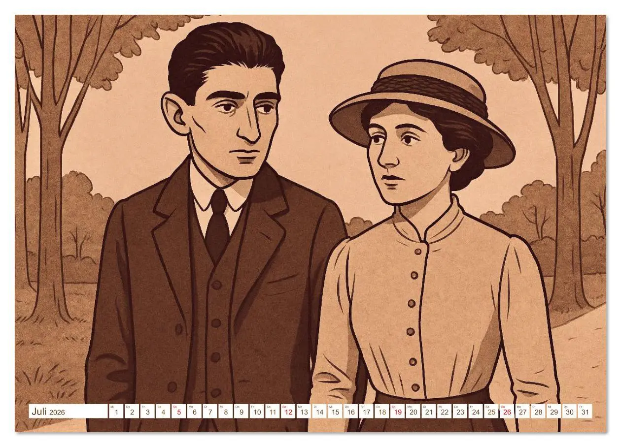 Bild: 9783516640953 | Franz Kafka (Wandkalender 2026 DIN A3 quer), CALVENDO Monatskalender