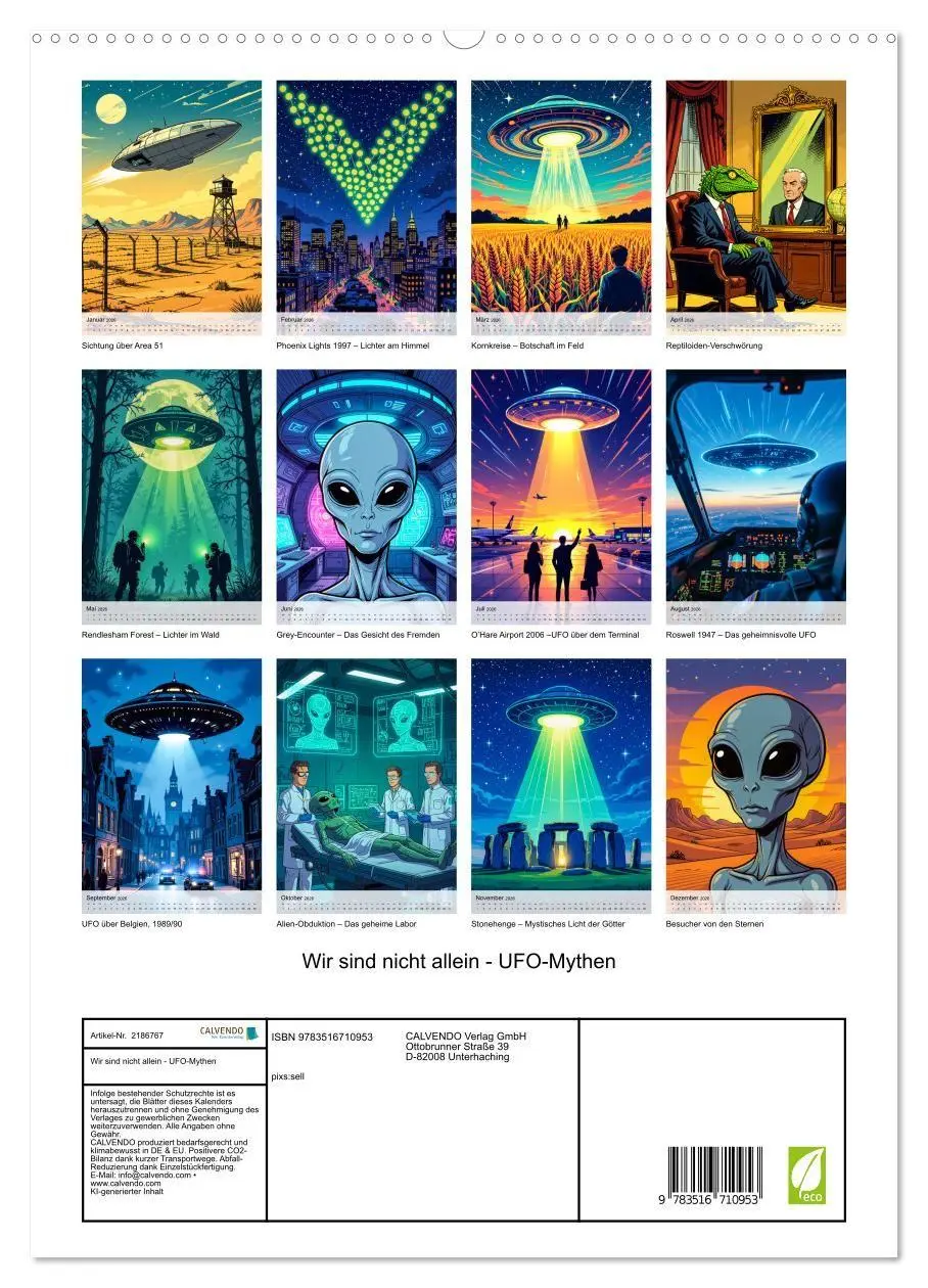 Bild: 9783516710953 | Wir sind nicht allein - UFO-Mythen (hochwertiger Premium...