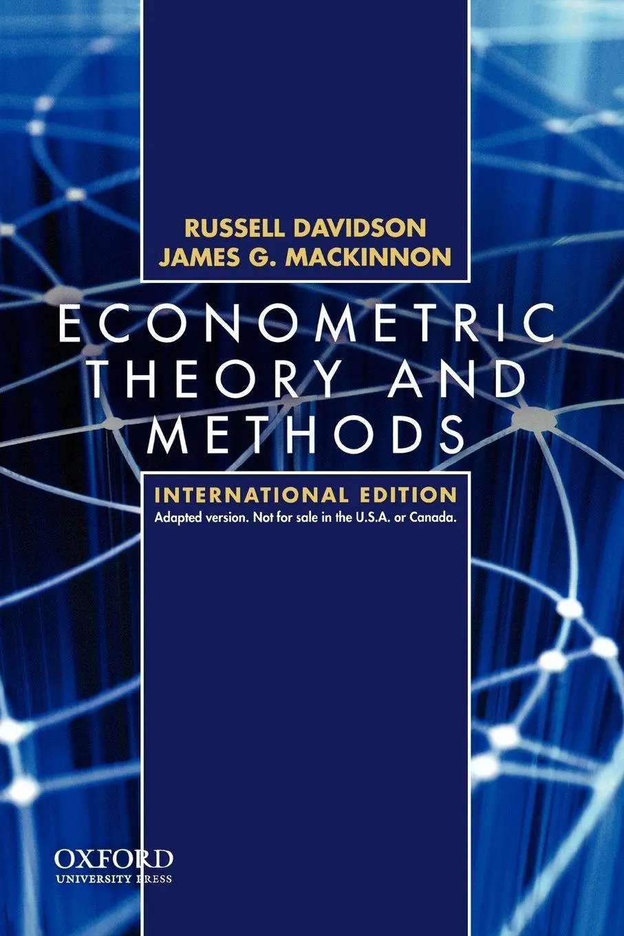 Cover: 9780195391053 | Econometric Theory and Methods | International Edition | Taschenbuch