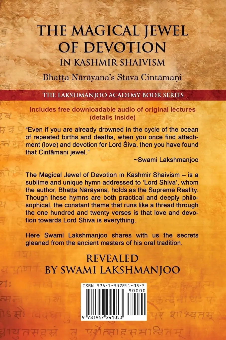 Rückseite: 9781947241053 | The Magical Jewel of Devotion in Kashmir Shaivism | Swami Lakshmanjoo