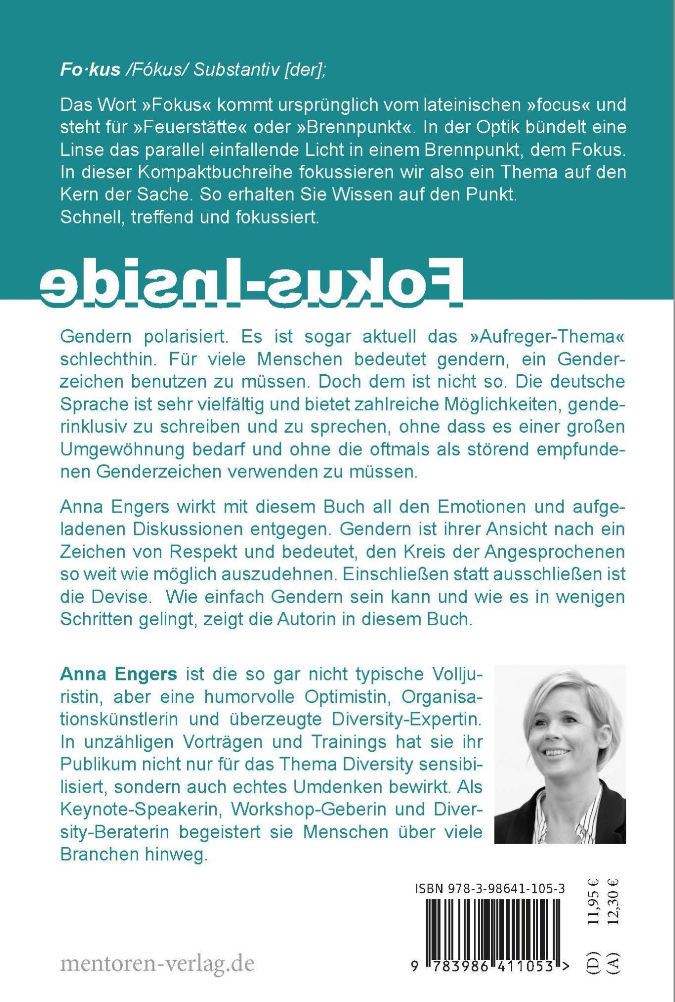 Rückseite: 9783986411053 | MenschensGender - muss das sein? | Anna Engers | Taschenbuch | 100 S.
