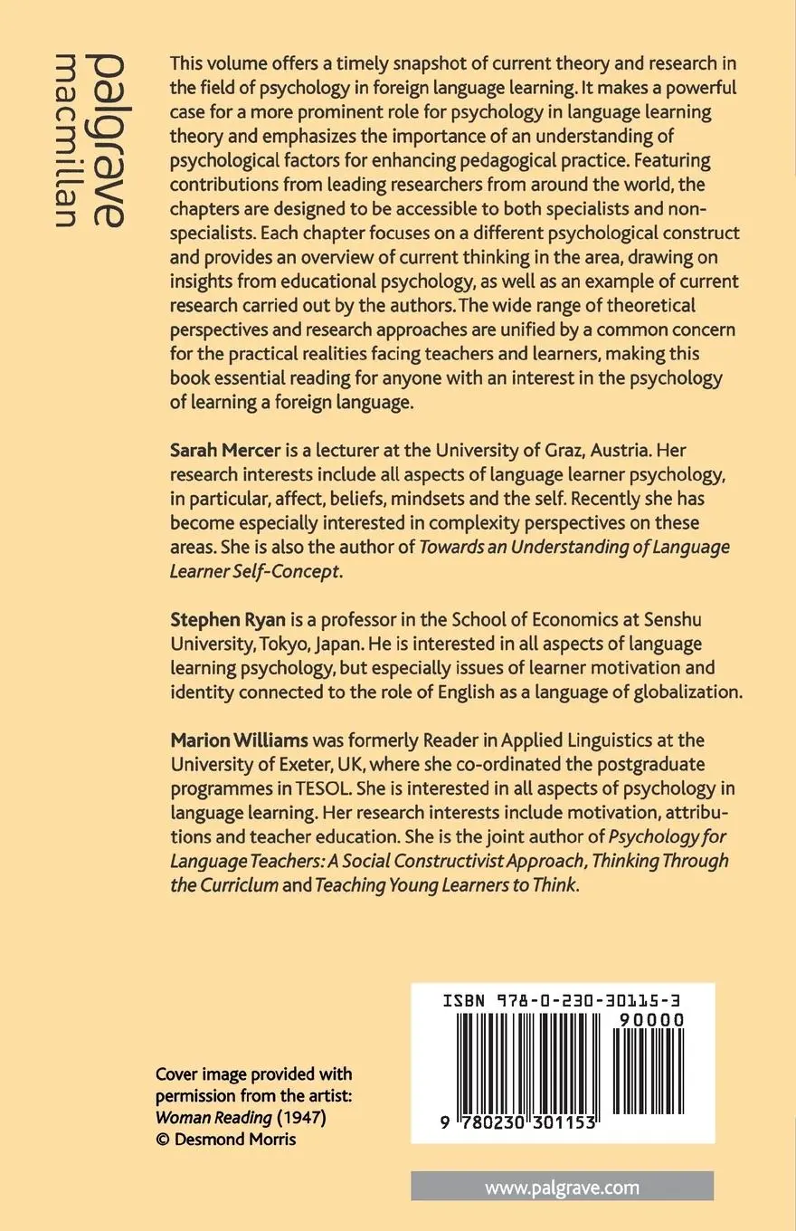 Rückseite: 9780230301153 | Psychology for Language Learning | S. Mercer (u. a.) | Taschenbuch