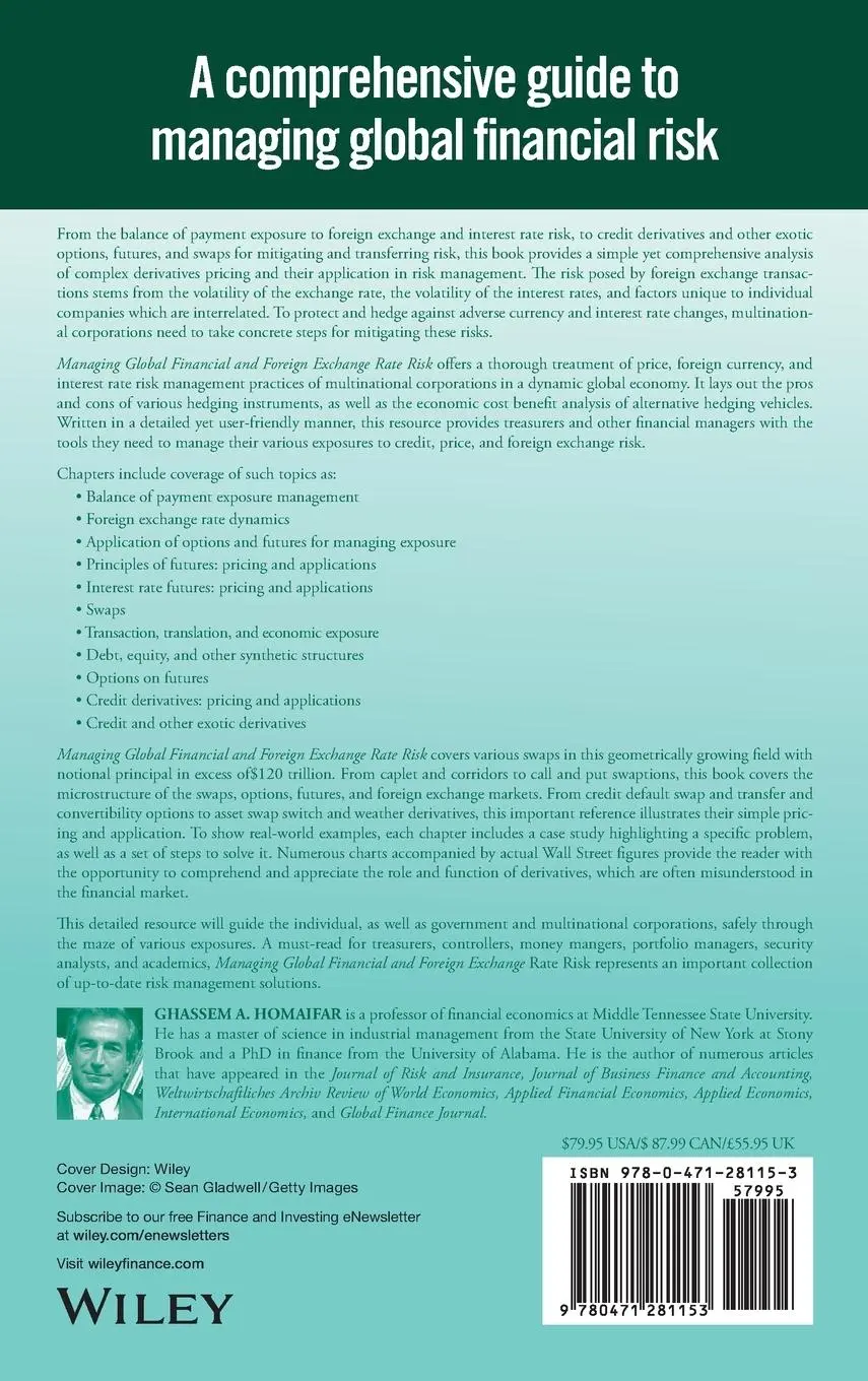 Rückseite: 9780471281153 | Managing Global Financial and Foreign Exchange Rate Risk | Homaifar