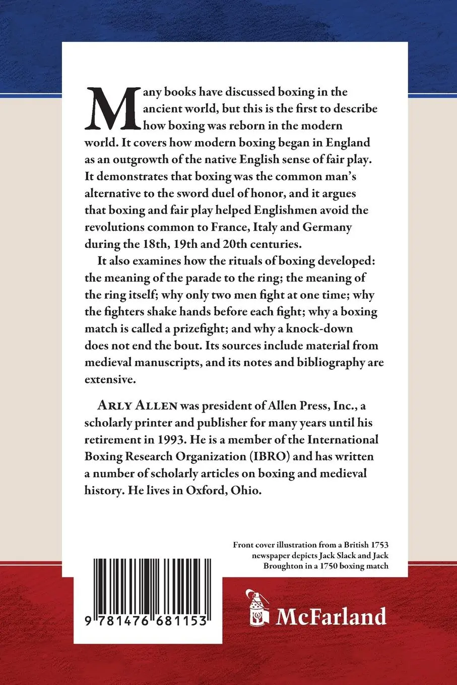 Rückseite: 9781476681153 | The Beginning of Boxing in Britain, 1300-1700 | Arly Allen | Buch