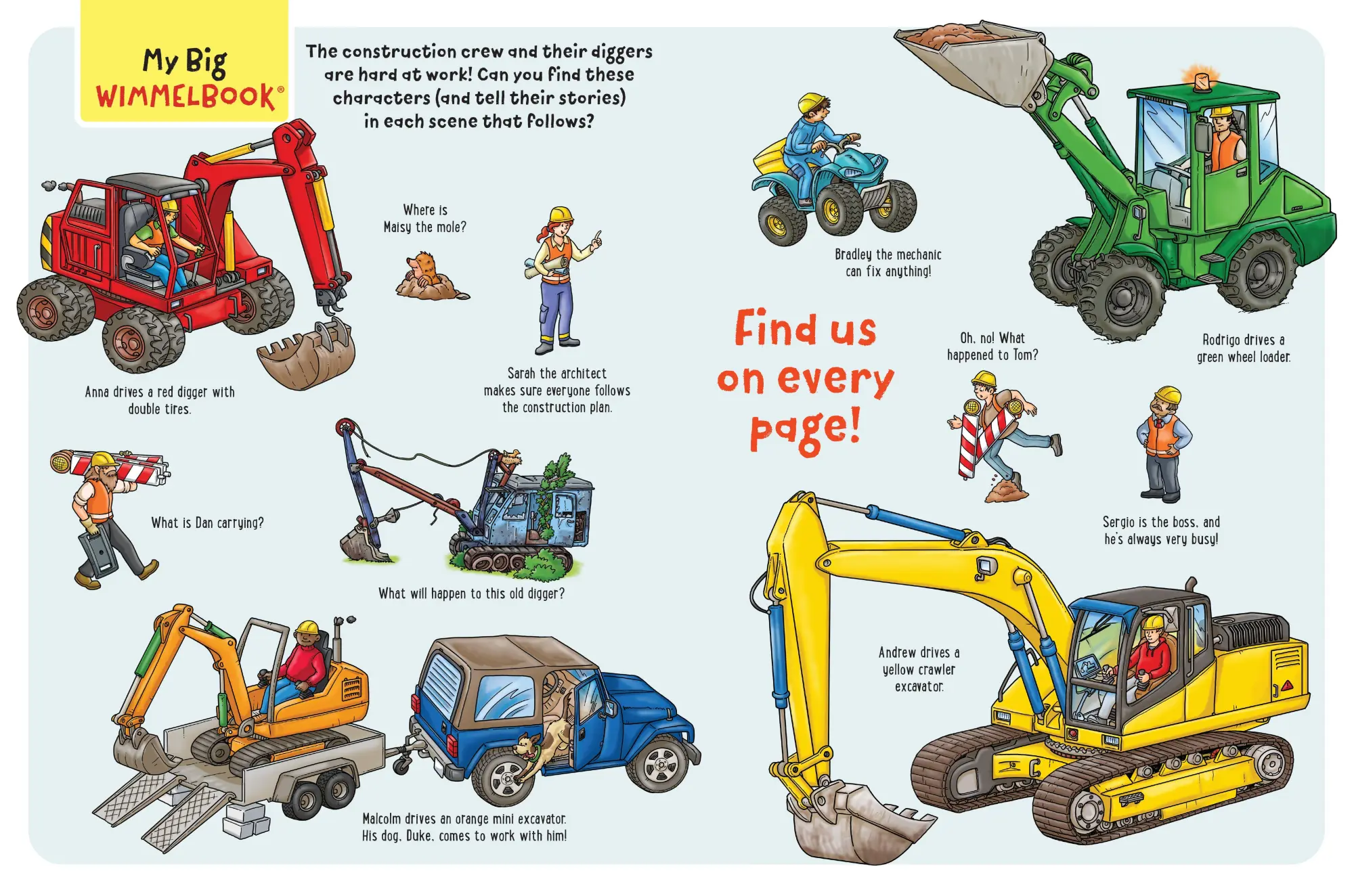 Bild: 9781891011153 | My Big Wimmelbook(r) - Diggers at Work! | Max Walther | Buch | 2023