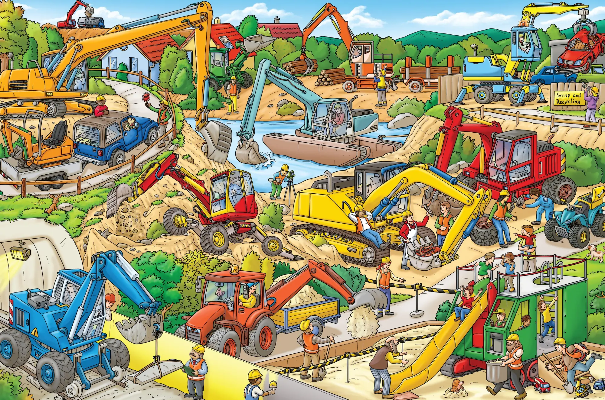 Bild: 9781891011153 | My Big Wimmelbook(r) - Diggers at Work! | Max Walther | Buch | 2023