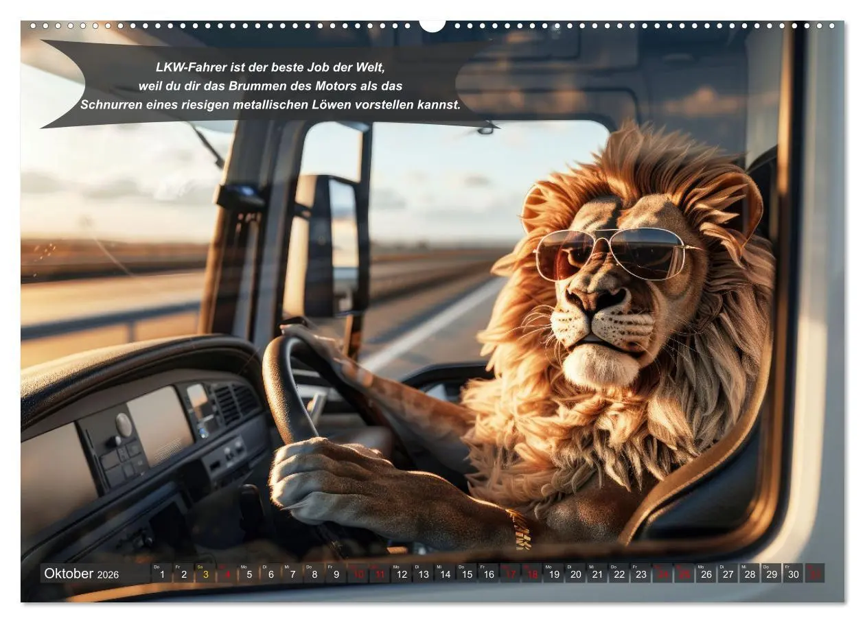 Bild: 9783457361153 | Tierisch lustige LKW-Fahrer (hochwertiger Premium Wandkalender 2026...