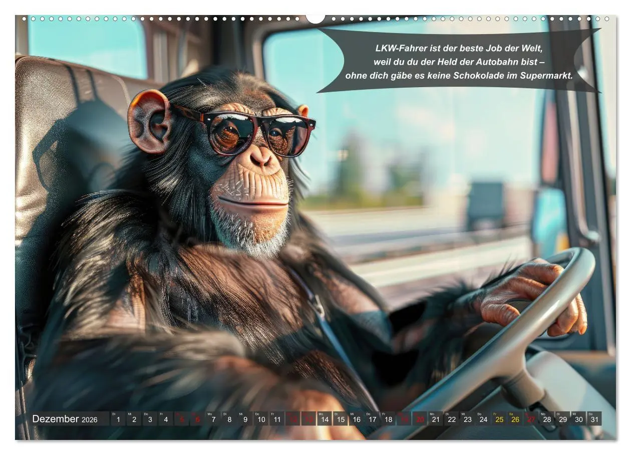 Bild: 9783457361153 | Tierisch lustige LKW-Fahrer (hochwertiger Premium Wandkalender 2026...