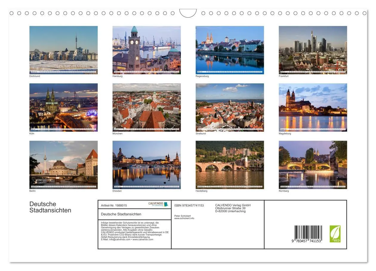 Bild: 9783457741153 | Deutsche Stadtansichten (Wandkalender 2026 DIN A3 quer), CALVENDO...