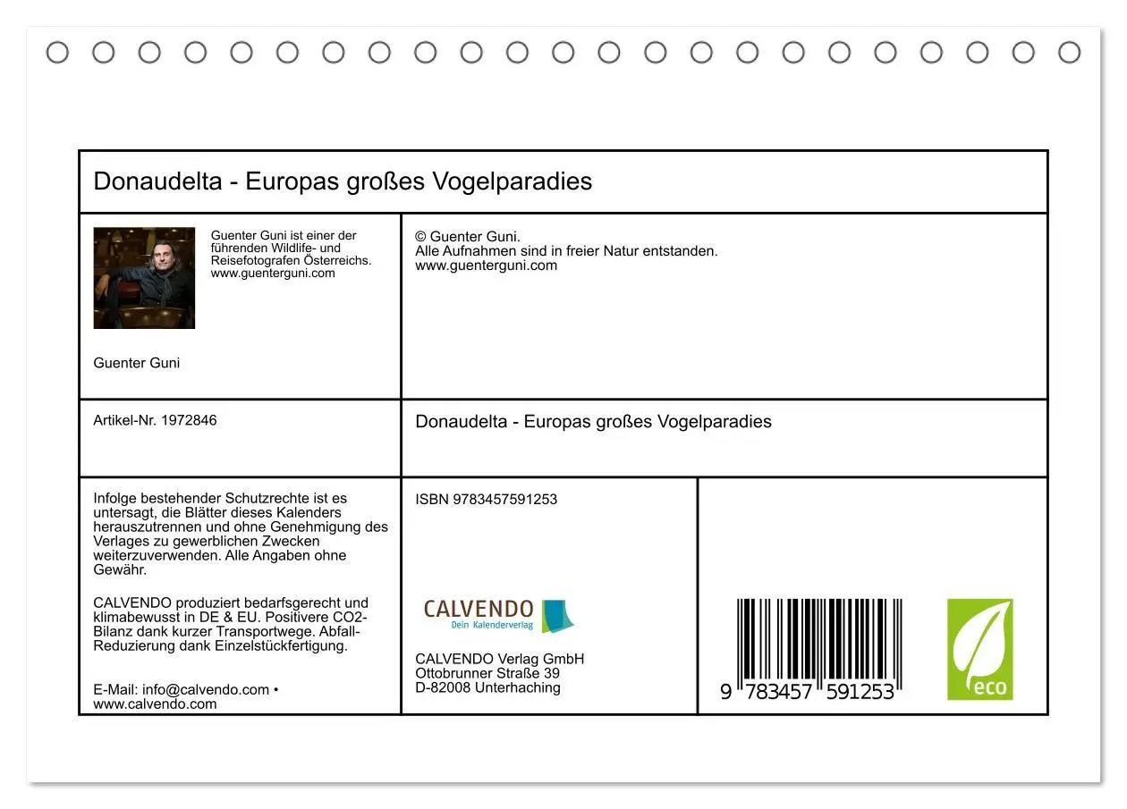 Bild: 9783457591253 | Donaudelta - Europas großes Vogelparadies (Tischkalender 2026 DIN...