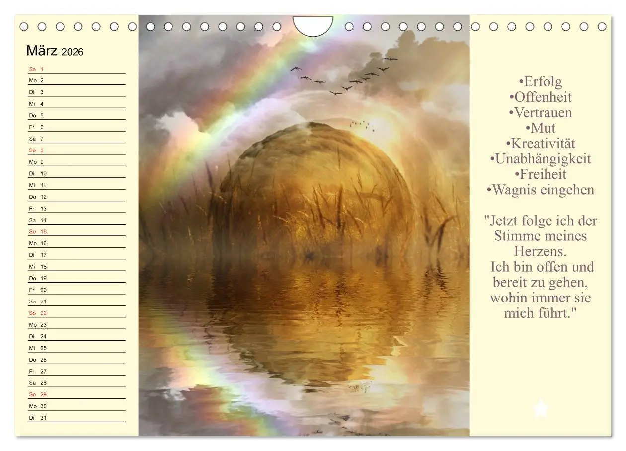 Bild: 9783457971253 | Tarot. Spirituell durch das Jahr (Wandkalender 2026 DIN A4 quer),...