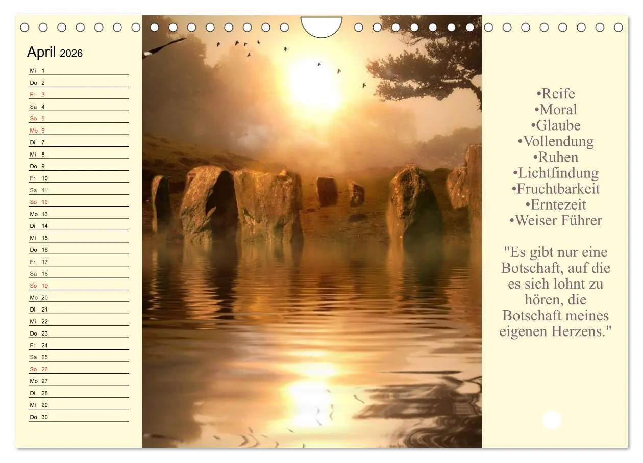 Bild: 9783457971253 | Tarot. Spirituell durch das Jahr (Wandkalender 2026 DIN A4 quer),...