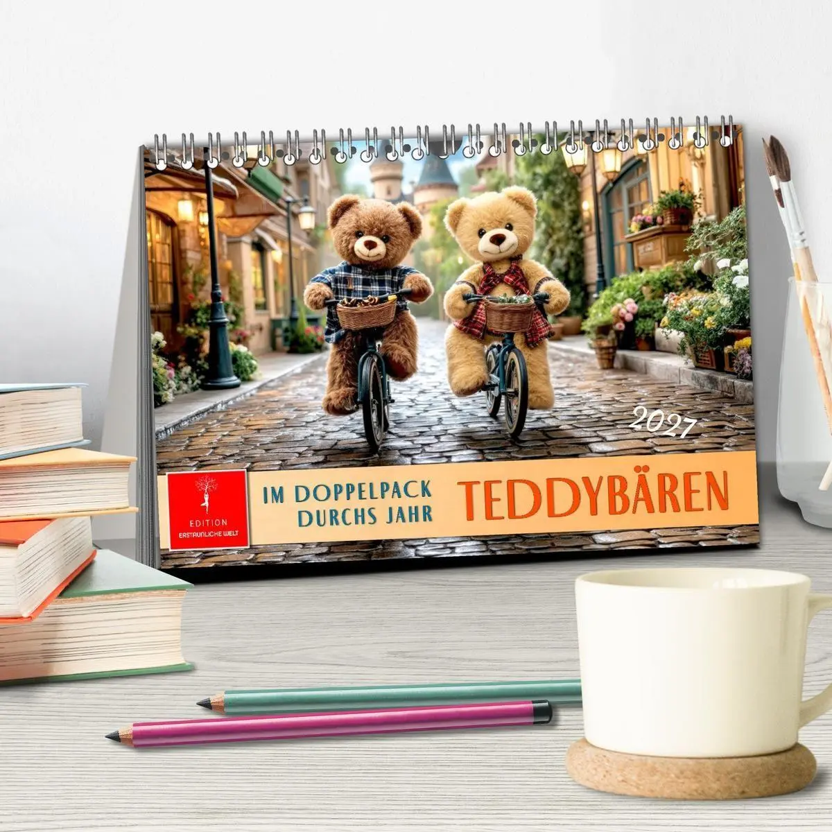 Bild: 9783516751253 | Teddybären - im Doppelpack durchs Jahr (Tischkalender 2027 DIN A5...