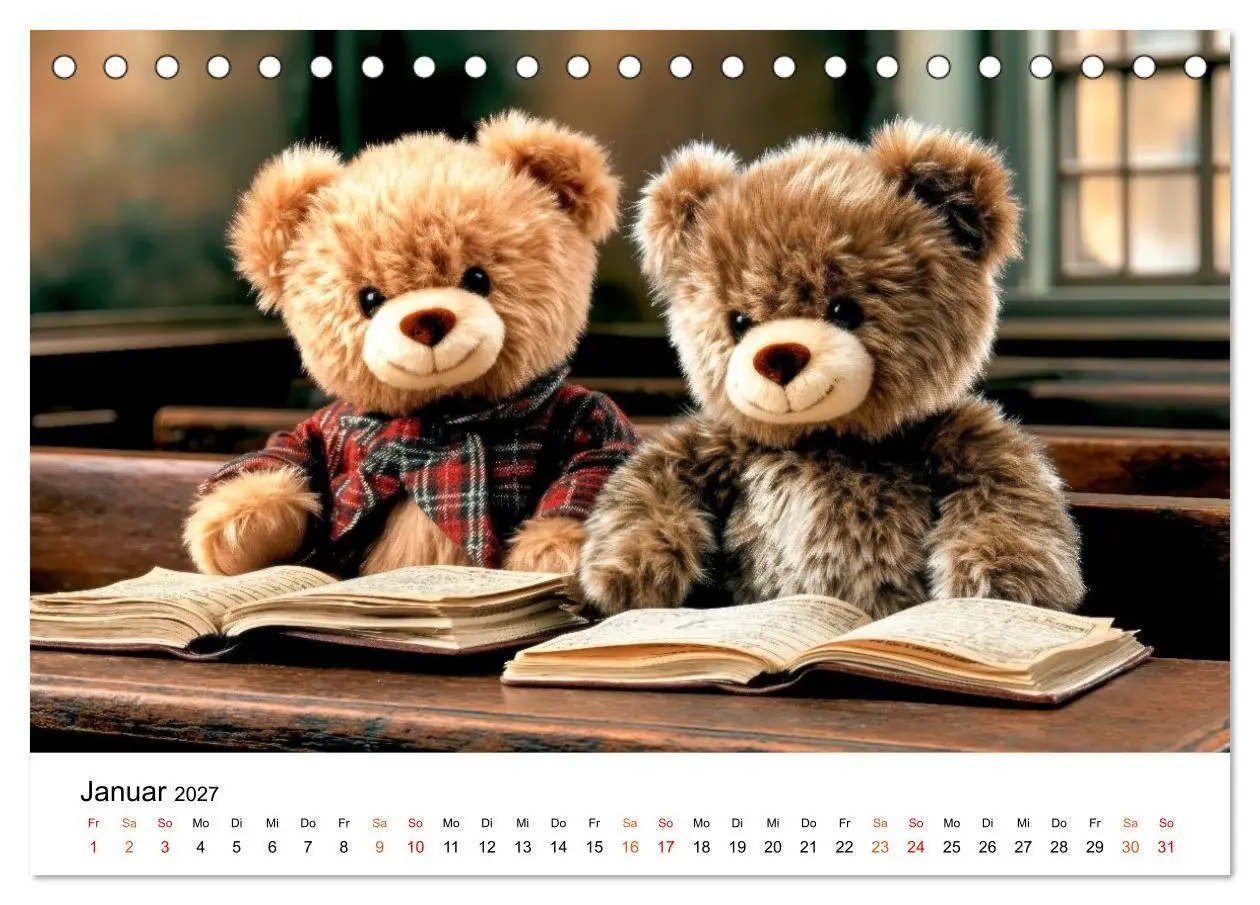 Bild: 9783516751253 | Teddybären - im Doppelpack durchs Jahr (Tischkalender 2027 DIN A5...
