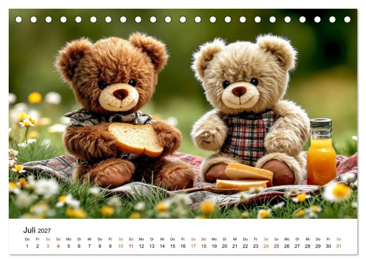 Bild: 9783516751253 | Teddybären - im Doppelpack durchs Jahr (Tischkalender 2027 DIN A5...
