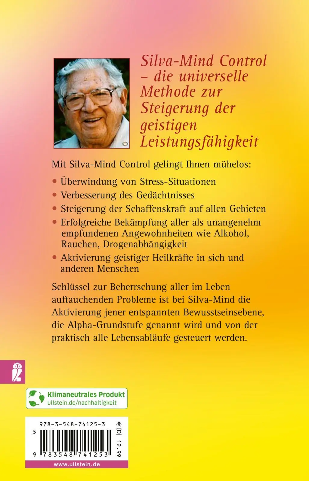 Rückseite: 9783548741253 | Silva Mind Control | Jose Silva (u. a.) | Taschenbuch | 256 S. | 2004