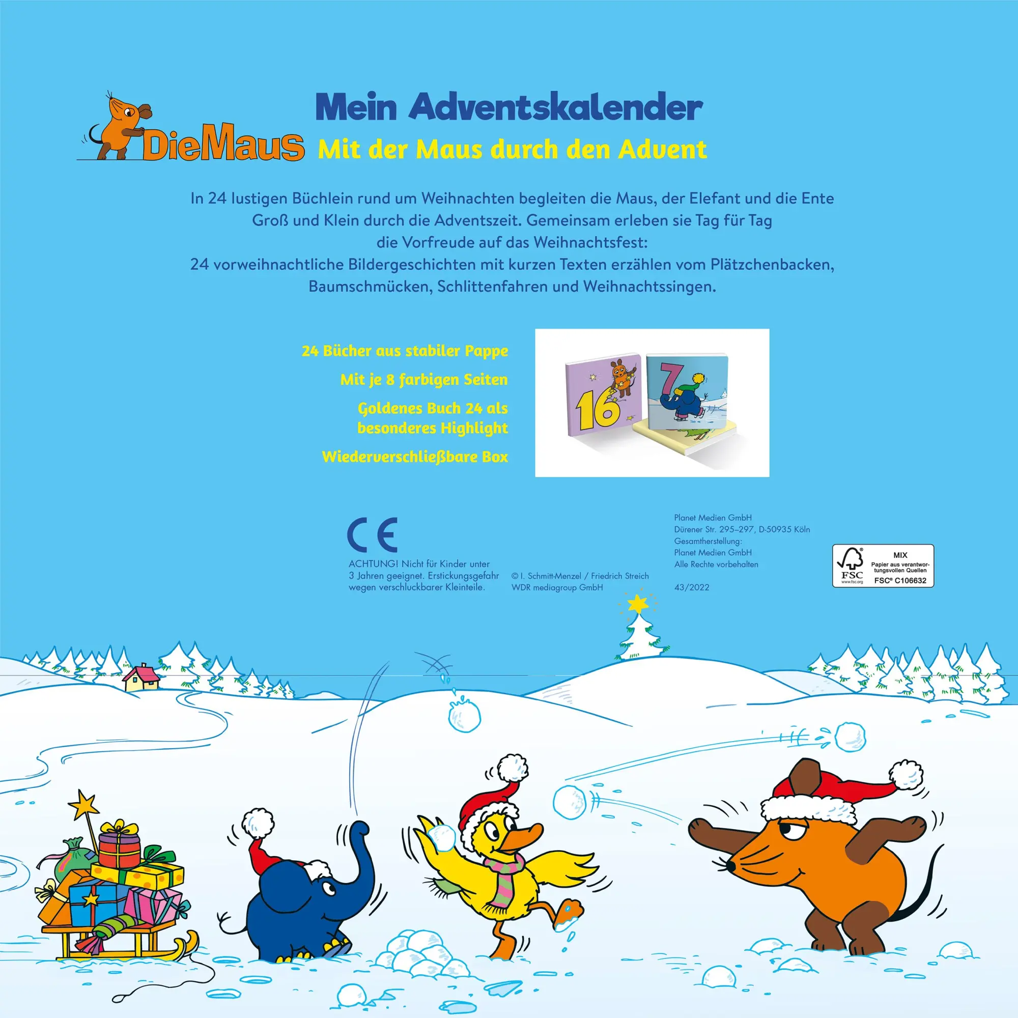 Rückseite: 9783849941253 | Die Maus Mein Adventskalender | Buch | Die Sendung mit der Maus | 8 S.