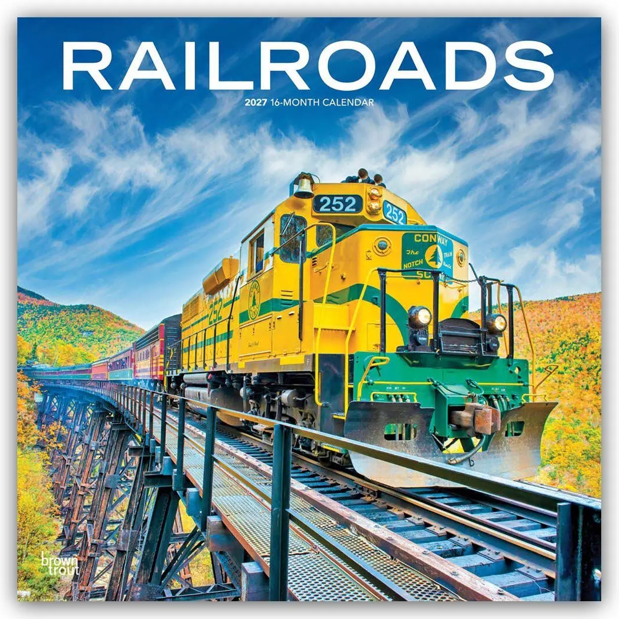 Cover: 9798330711253 | Railroads - Eisenbahnen 2027 - 16-Monatskalender | Publishers | 28 S.