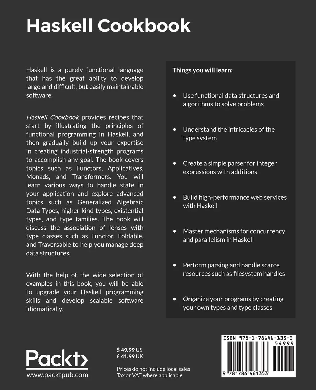 Rückseite: 9781786461353 | Haskell Cookbook | Yogesh Sajanikar | Taschenbuch | Englisch | 2017