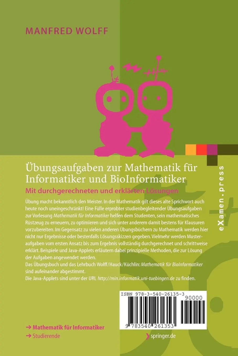 Rückseite: 9783540261353 | Übungsaufgaben zur Mathematik für Informatiker und BioInformatiker