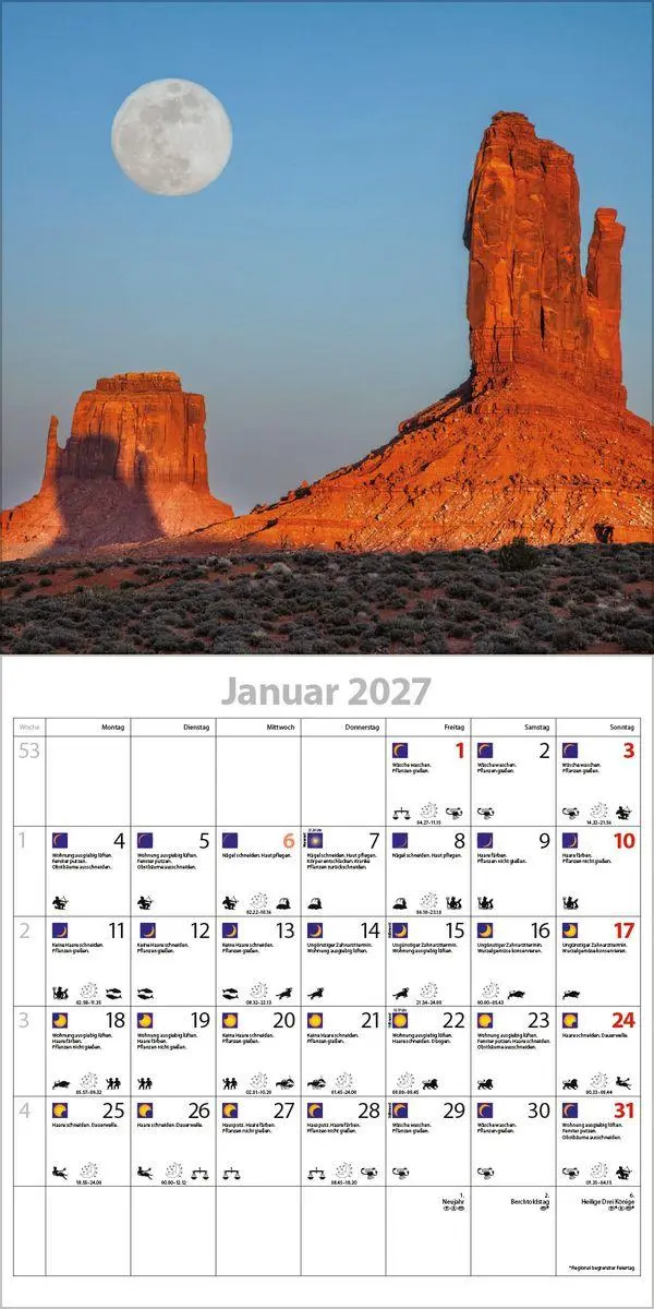 Bild: 9783819301353 | Der große Mondplaner 2027 | Verlag Korsch | Kalender | 13 S. | Deutsch