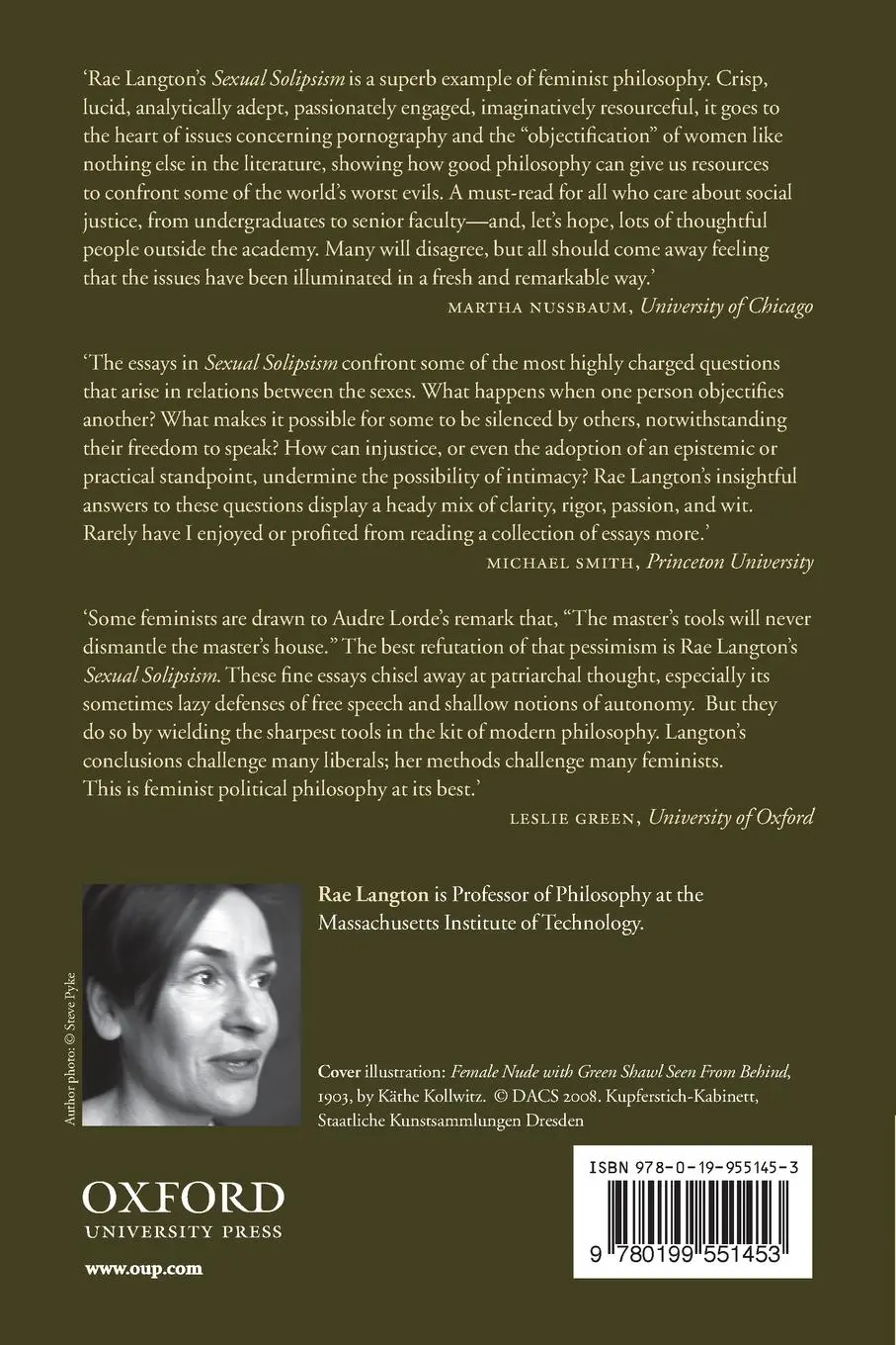 Rückseite: 9780199551453 | Sexual Solipsism | Rae Langton | Taschenbuch | Englisch | 2009