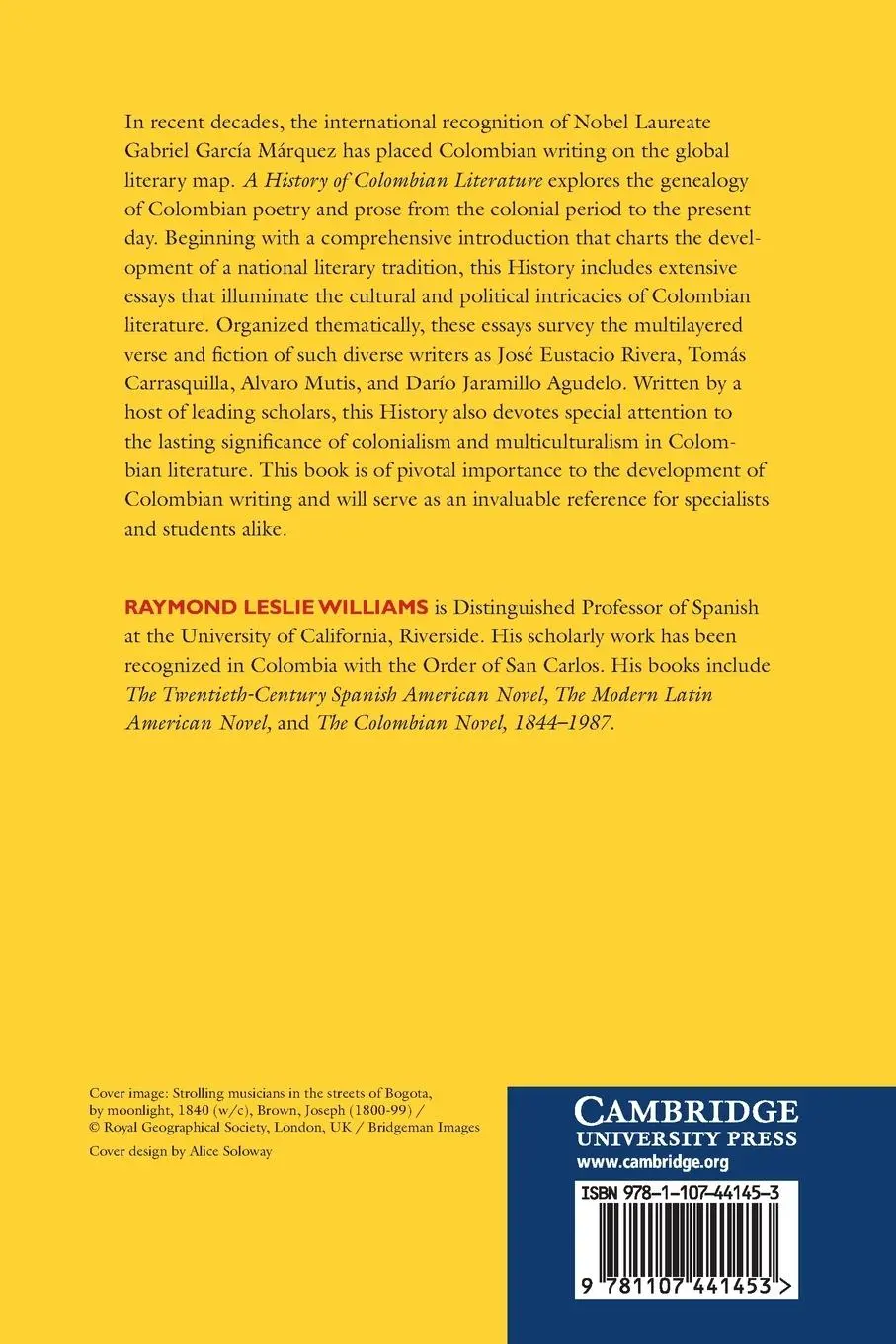 Rückseite: 9781107441453 | A History of Colombian Literature | Raymond Williams | Taschenbuch