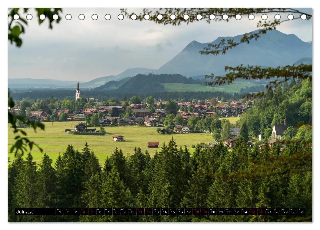 Bild: 9783457881453 | Oberstdorf und Umgebung (Tischkalender 2026 DIN A5 quer), CALVENDO...