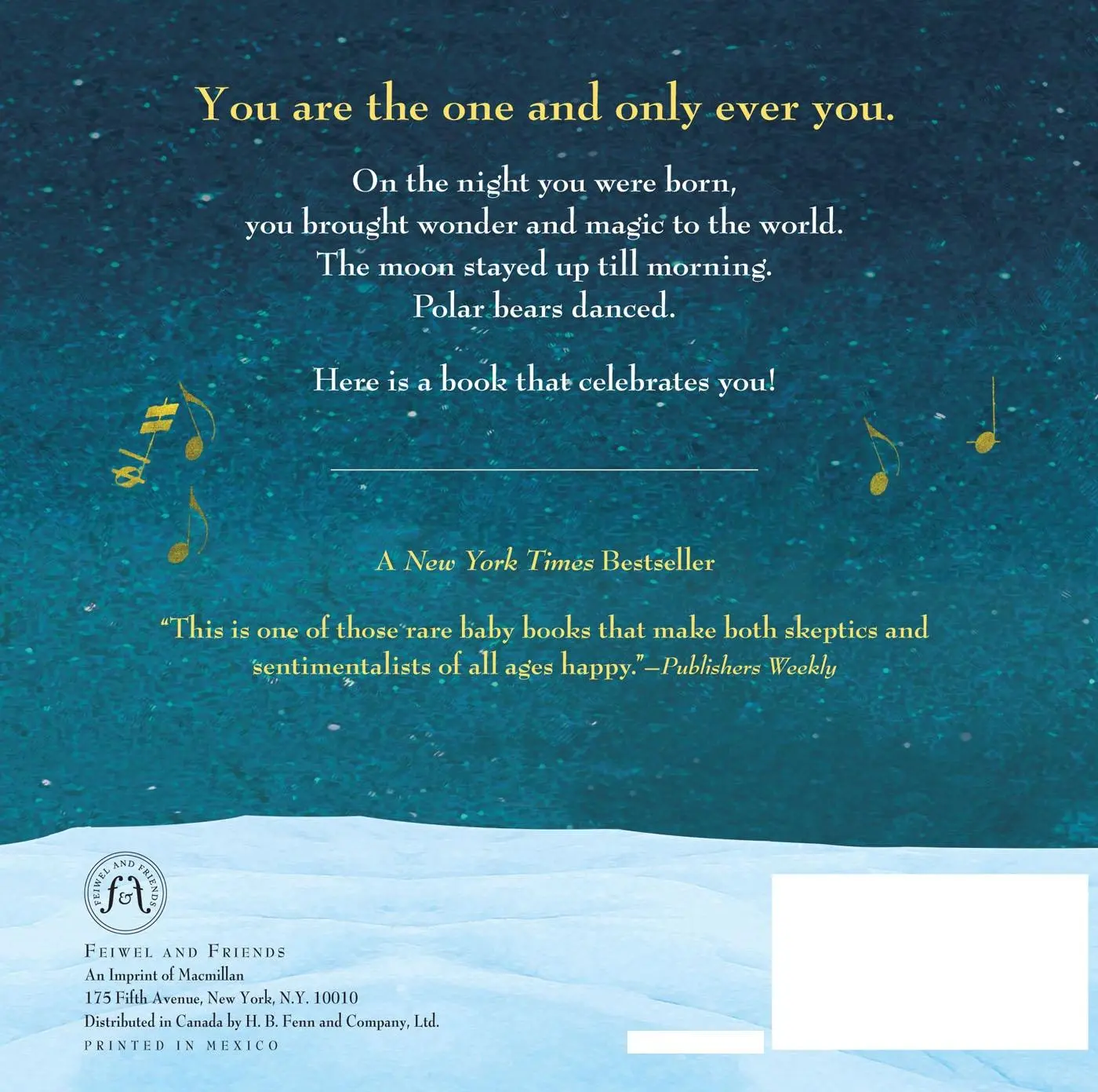 Rückseite: 9780312601553 | On the Night You Were Born | Nancy Tillman | Buch | Papp-Bilderbuch