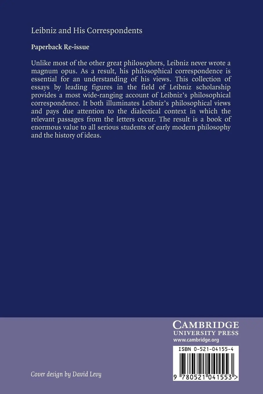 Rückseite: 9780521041553 | Leibniz and His Correspondents | Paul Lodge (u. a.) | Taschenbuch