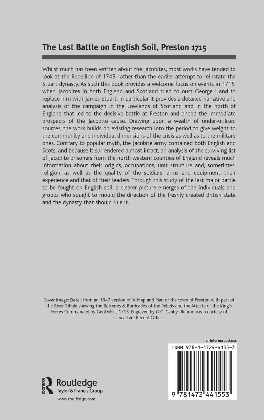 Rückseite: 9781472441553 | The Last Battle on English Soil, Preston 1715 | Jonathan Oates | Buch