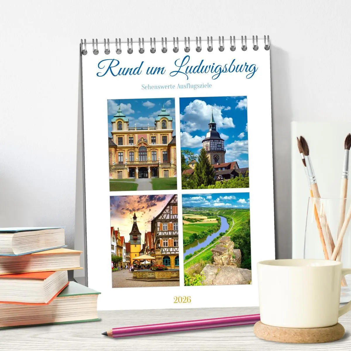 Bild: 9783516341553 | Rund um Ludwigsburg (Tischkalender 2026 DIN A5 hoch), CALVENDO...