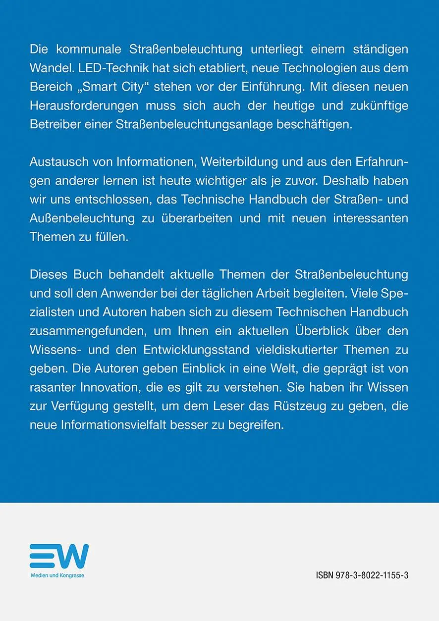 Rückseite: 9783802211553 | Technisches Handbuch Straßen-und Außenbeleuchtung | Bodenhaupt (u. a.)