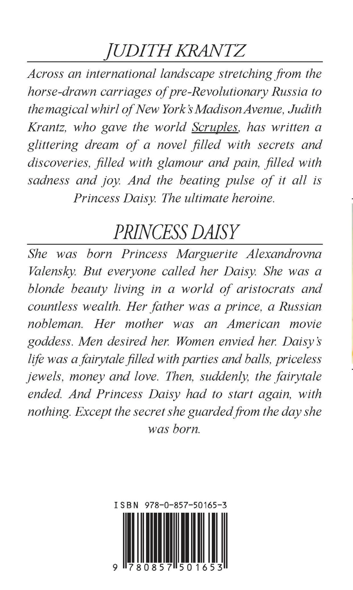 Rückseite: 9780857501653 | Princess Daisy | Judith Krantz | Taschenbuch | Kartoniert / Broschiert