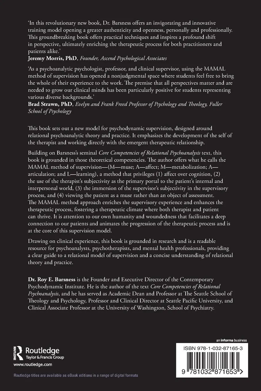 Rückseite: 9781032871653 | Psychodynamic Supervision Theory and Practices | In a New Key | Buch