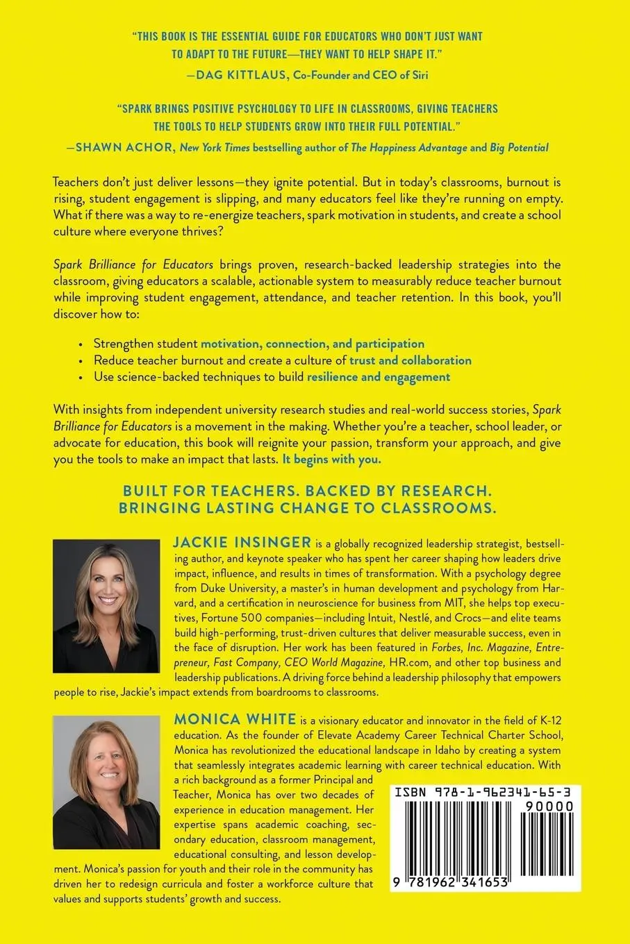 Rückseite: 9781962341653 | Spark Brilliance for Educators | Jackie Insinger (u. a.) | Taschenbuch