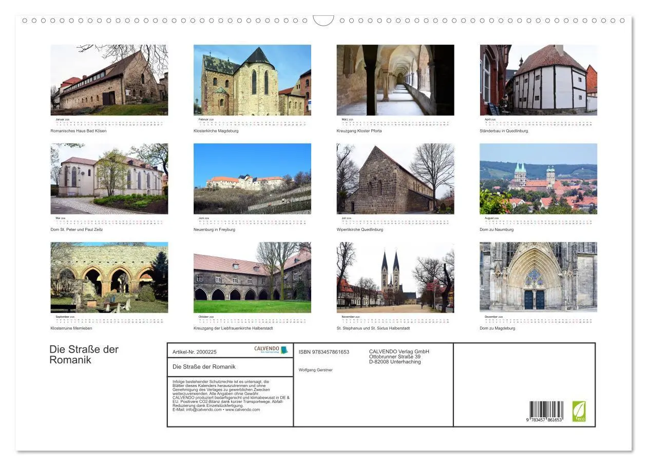 Bild: 9783457861653 | Die Straße der Romanik (Wandkalender 2026 DIN A2 quer), CALVENDO...