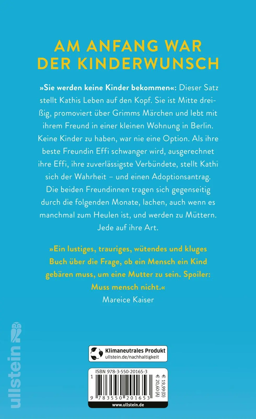 Rückseite: 9783550201653 | Hätt' ich ein Kind | Lea Streisand | Buch | 224 S. | Deutsch | 2022