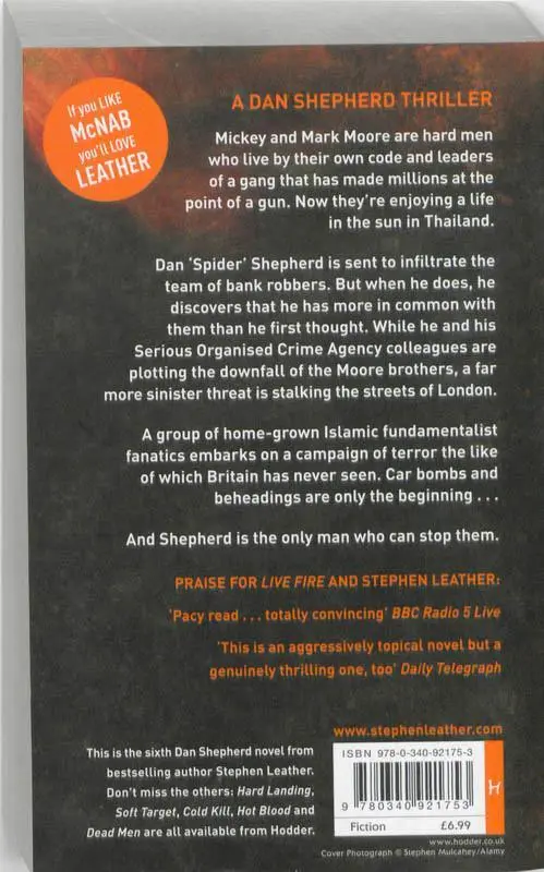 Rückseite: 9780340921753 | Live Fire | The 6th Spider Shepherd Thriller | Stephen Leather | Buch