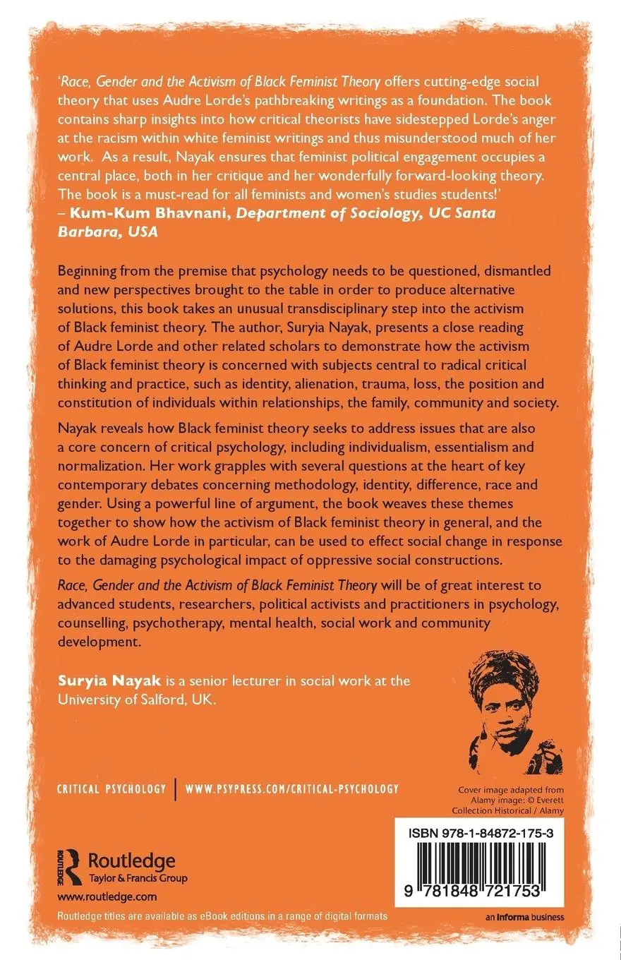 Rückseite: 9781848721753 | Race, Gender and the Activism of Black Feminist Theory | Suryia Nayak