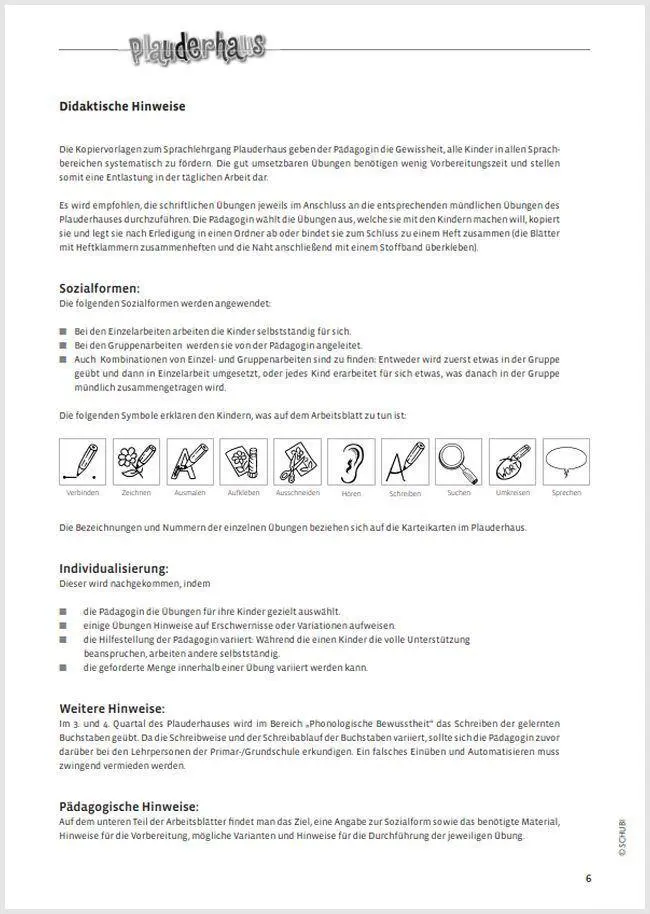 Bild: 9783039761753 | Plauderhaus | Übungen zum Sprachlehrgang für den Kindergarten | Buch