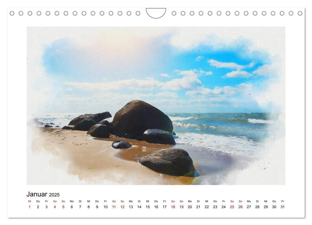 Bild: 9783435141753 | Ostsee Aquarelle (Wandkalender 2025 DIN A4 quer), CALVENDO...