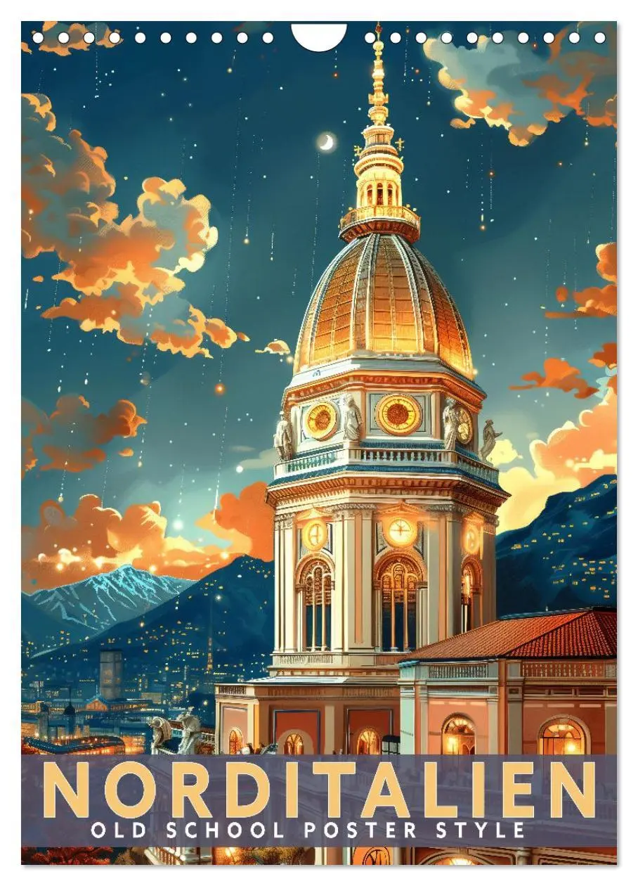 Cover: 9783457301753 | Norditalien - Old School Poster Style (Wandkalender 2026 DIN A4...